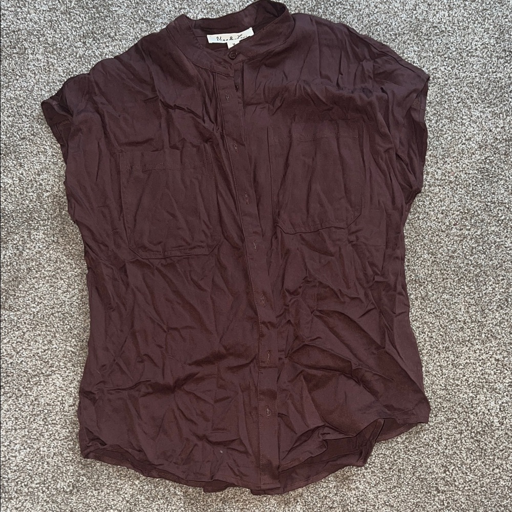 Vine & Love Rich Burgundy Button Down Shirt